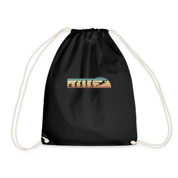 Vintage Retro Wild Receiver Shirt Evolution - Drawstring Bag - black - Front