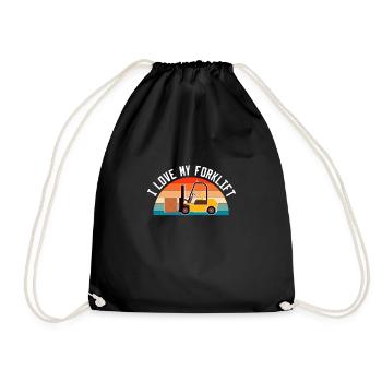 J’adore mon chariot élévateur Chemise Cadeau Chariot élévateur - Sac de sport léger - noir - Devant
