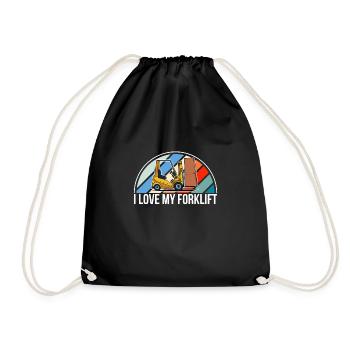 J’adore mon chariot élévateur Chemise Cadeau Chariot élévateur - Sac de sport léger - noir - Devant