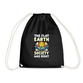 Flat Earth Theory Flat Earth Army Earth - Drawstring Bag - black - Front