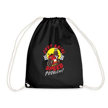 Dirt Bike Dirt Bike Riding Motocross Dirt Biking - Drawstring Bag - black - Front