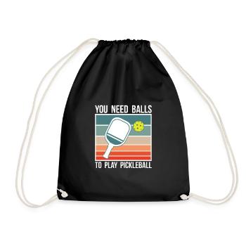 Vous avez besoin de balles pour jouer au pickleball shirt - Sac de sport léger - noir - Devant
