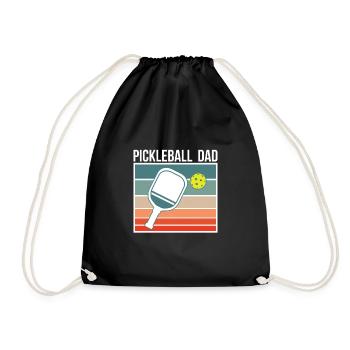 Pickleball Dad Vater Papa Vatertag Shirt Geschenk - Turnbeutel - Schwarz - Vorne