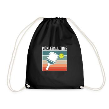 Pickleball Time Cadeau Vintage Rétro - Sac de sport léger - noir - Devant