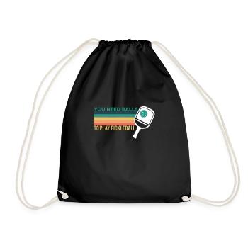 Vous avez besoin de balles pour jouer au pickleball shirt - Sac de sport léger - noir - Devant