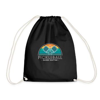 Pickleball Games Matter Shirt Geschenk - Turnbeutel - Schwarz - Vorne