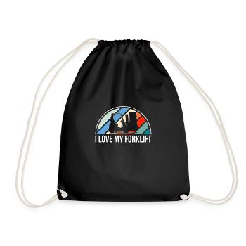 J’adore mon chariot élévateur Chemise Cadeau Chariot élévateur - Sac de sport léger - noir - Devant