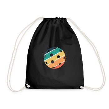 Vintage Retro Pickleball Shirt Geschenk - Turnbeutel - Schwarz - Vorne