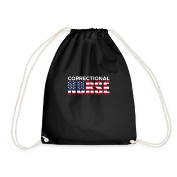 Infirmière correctionnelle USA Flag America Flag - Sac de sport léger - noir - Devant