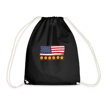 USA Flag America Flag Pickleball Shirt - Sac de sport léger - noir - Devant