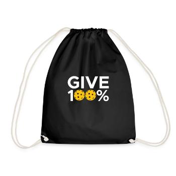 Offrez un cadeau de chemise 100% Pickleball - Sac de sport léger - noir - Devant