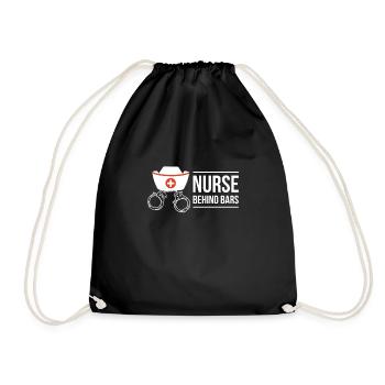 Nursing Behind Bars Shirt Correctional Nurse - Turnbeutel - Schwarz - Vorne