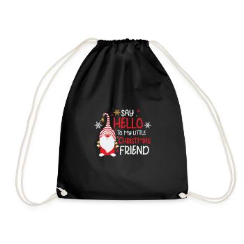 Jardin de Noël Gnomes Gnome Lover Drôle Gnome - Sac de sport léger - noir - Devant