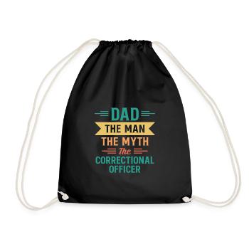 Dad the Man The Myth The Correctional Officer - Turnbeutel - Schwarz - Vorne