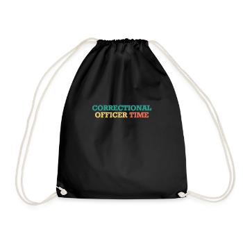 Cadeau de chemise de temps de l’agent correctionnel - Sac de sport léger - noir - Devant