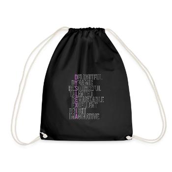 Dyslexia Shirt Geschenk - Turnbeutel - Schwarz - Vorne