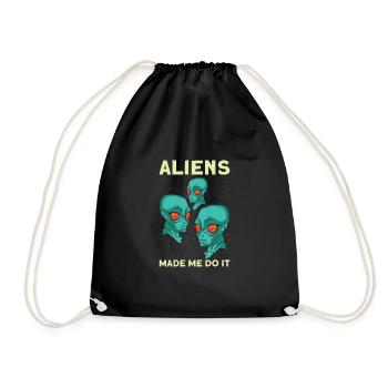 Alien Extraterrestrial Area 51 Ufo Space Geek - Turnbeutel - Schwarz - Vorne