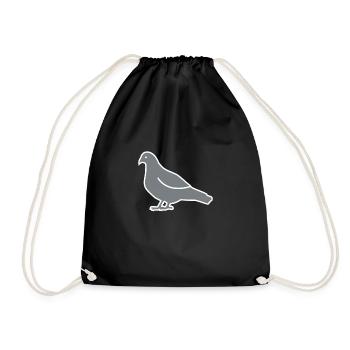 Grey Dove Shirt Gift - Drawstring Bag - black - Front