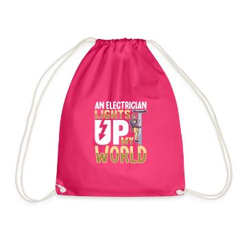 Electrician Electrical Engineer Lineman Electrical - Drawstring Bag - fuchsia - Front