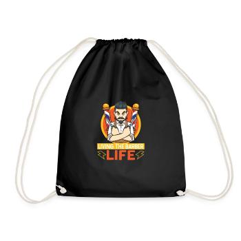 Barbe Barbier Coiffeur Coiffeur Salon de coiffure - Sac de sport léger - noir - Devant