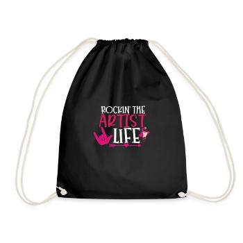 Artist Painting Painter Art Color Art Teacher - Drawstring Bag - black - Front