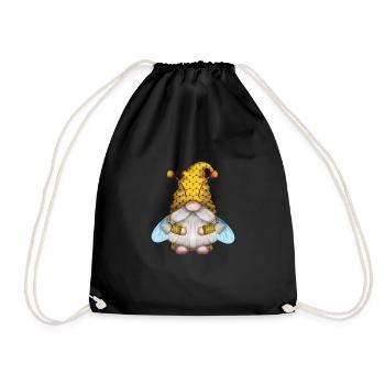 Gnome Honey Bee Beekeeper Honeybee Beekeeping - Turnbeutel - Schwarz - Vorne