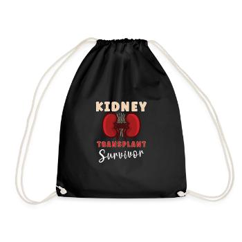 Kidney Transplant Kidney Donor Kidney Disease - Drawstring Bag - black - Front