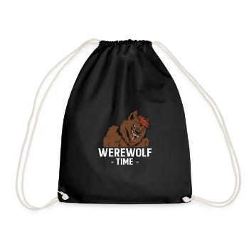 Werewolf Time Werwolf Shirt Geschenk - Turnbeutel - Schwarz - Vorne