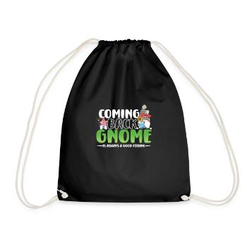 Garden Gnomes Gnome Lover Funny Gnome Gardening - Drawstring Bag - black - Front