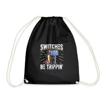 Electrician Electrical Engineer Lineman Electrical - Drawstring Bag - black - Front