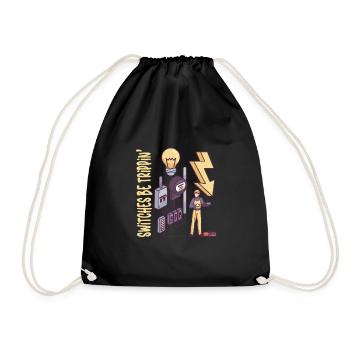 Electrician Electrical Engineer Lineman Electrical - Drawstring Bag - black - Front