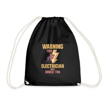 Électricien Ingénieur électricien monteur de lignes Électricien - Sac de sport léger - noir - Devant