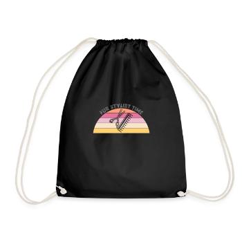 Fur Stylist Time Shirt Geschenk Hunde Friseur - Turnbeutel - Schwarz - Vorne