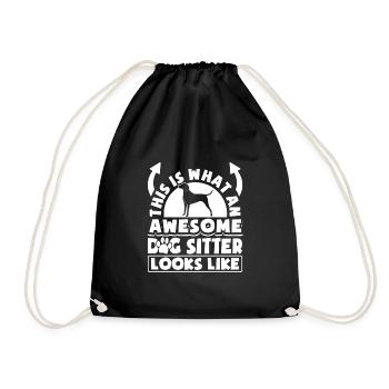 This Is What An Awesome Dog Sitter Looks Like - Turnbeutel - Schwarz - Vorne