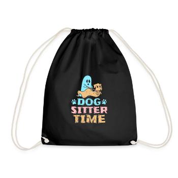 Cadeau de chemise de temps de gardien de chien - Sac de sport léger - noir - Devant