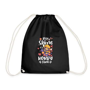 Rise Shine Its Honey Time Shirt Imker - Turnbeutel - Schwarz - Vorne