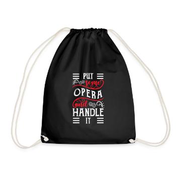 Opera Singer Shirt Gift - Drawstring Bag - black - Front