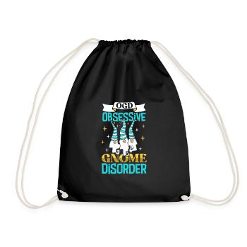 Gnomes de jardin Gnome Amant Drôle de Gnome Jardinage - Sac de sport léger - noir - Devant