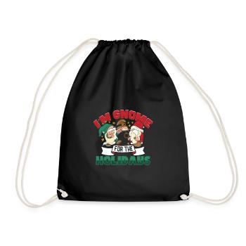 Garden Gnomes Gnome Lover Funny Gnome Gardening - Drawstring Bag - black - Front