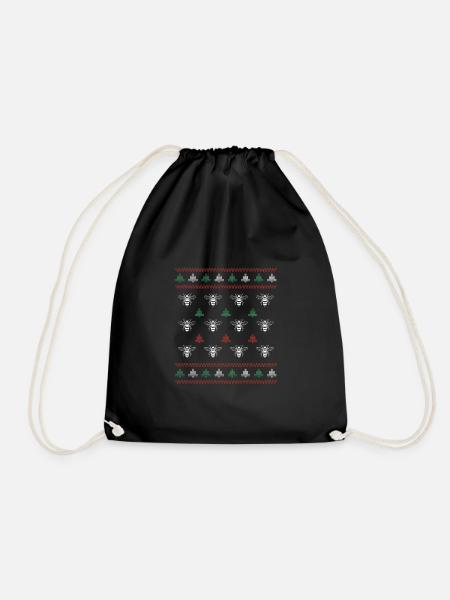 Ugly Christmas Beekeeper Imker Shirt Geschenk - Turnbeutel - Schwarz
