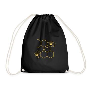 Periodic Table Beekeeper Shirt Chemical Formula - Drawstring Bag - black - Front