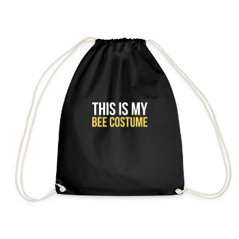 This Is My Bee Costume Shirt Gift Beekeeper - Drawstring Bag - black - Front