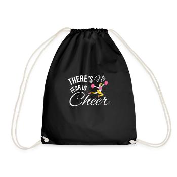 Theres No Fear In Cheer Cheerleading Shirt - Sac de sport léger - noir - Devant