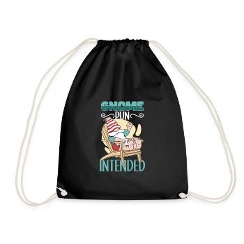 Garden Gnomes Gnome Lover Funny Gnome Gardening - Drawstring Bag - black - Front