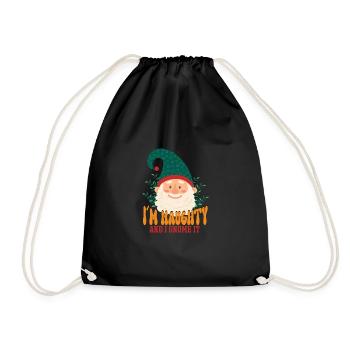 Garden Gnomes Gnome Lover Funny Gnome Gardening - Drawstring Bag - black - Front