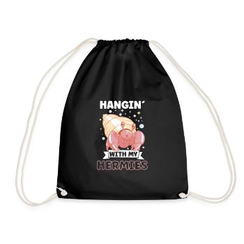 Hermit Crab Crabbing Crab Whisperer Crab Hunting - Drawstring Bag - black - Front