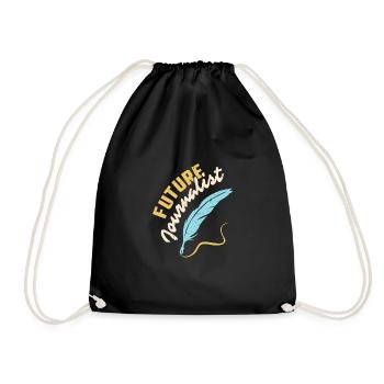 Cadeau de la chemise du futur journaliste - Sac de sport léger - noir - Devant