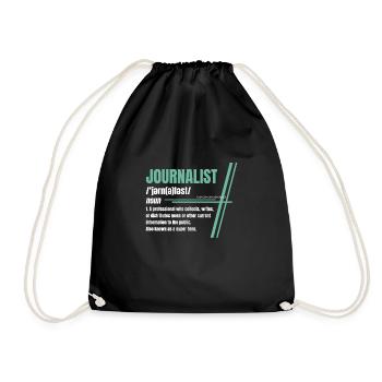 Journalist Definition Shirt Geschenk - Turnbeutel - Schwarz - Vorne