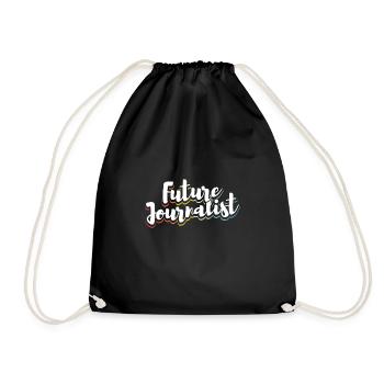 Future Journalist Shirt Geschenk - Turnbeutel - Schwarz - Vorne