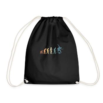 Cadeau de chemise Vintage Retro Evolution Onewheel - Sac de sport léger - noir - Devant